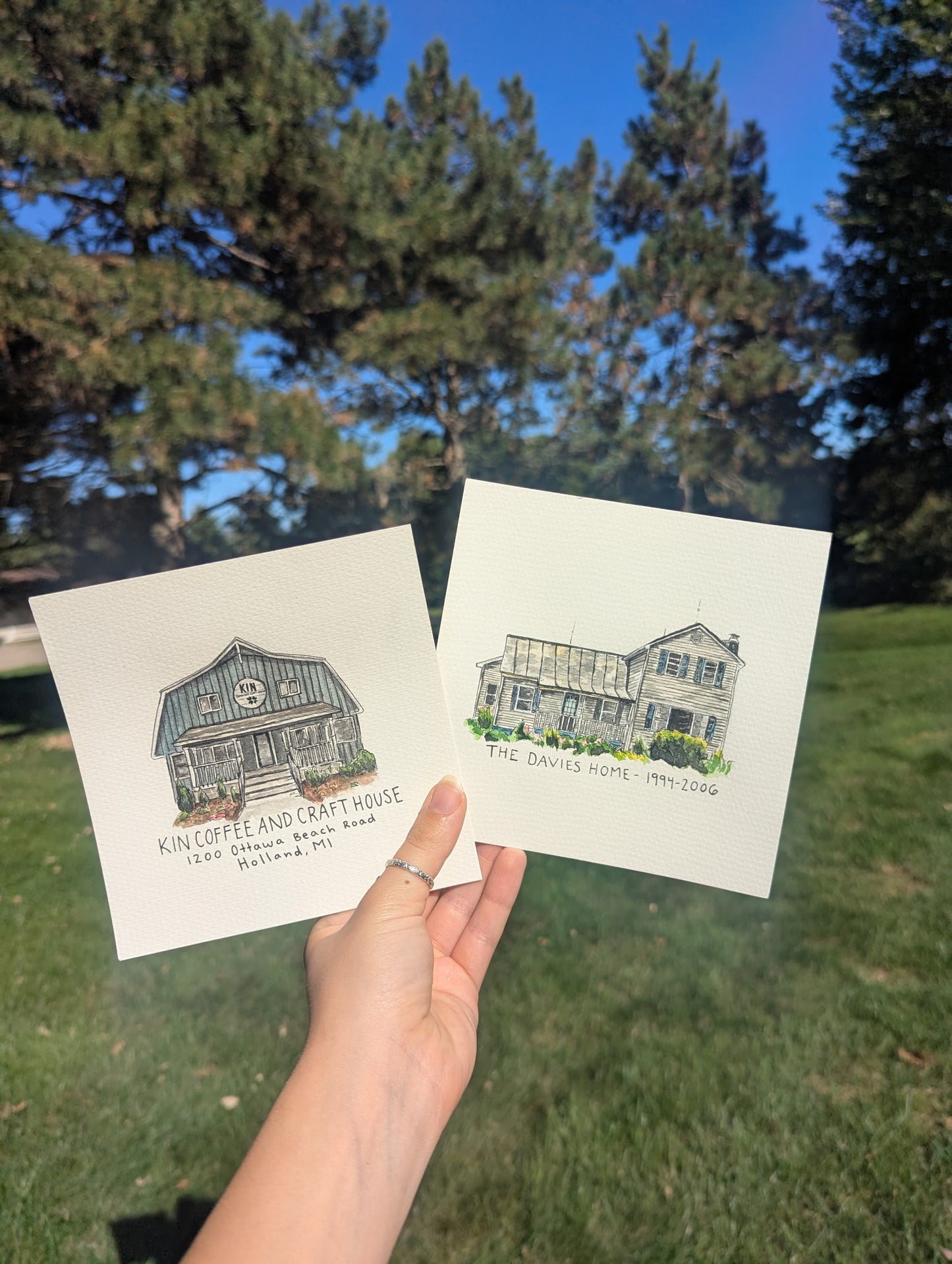 2 Part Sketch and Watercolor Series