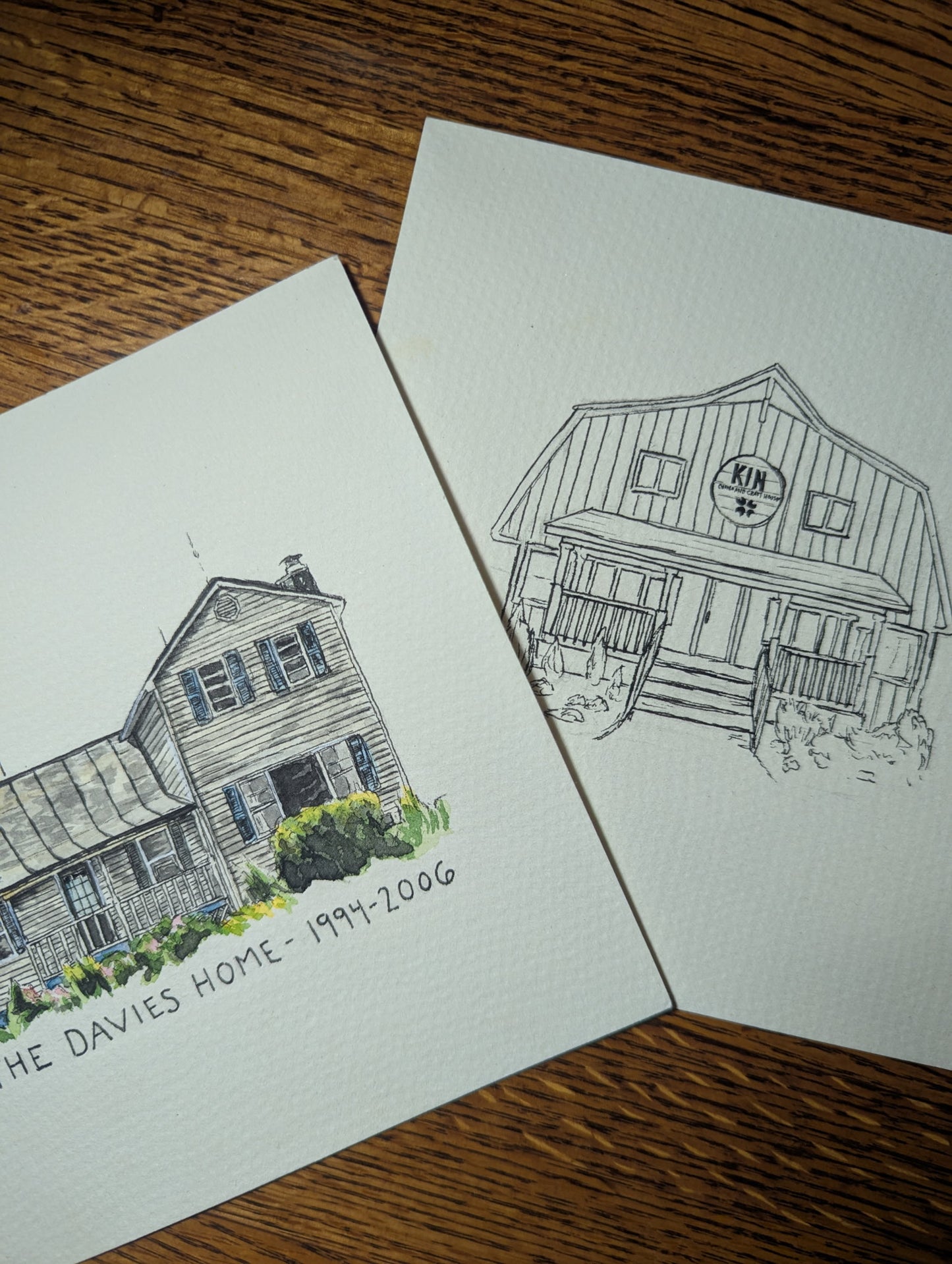 2 Part Sketch and Watercolor Series